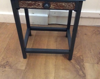 OCCASIONAL TABLE -single drawer - upcycled