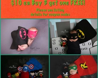 Newborn photo prop, Superman, Superhero, newborn superhero, baby superman, photography props, newborn prop , batman, captain America, props