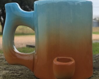 Wake N Bake Smoking Pipe Coffee Mug Blue Haze Imperfect