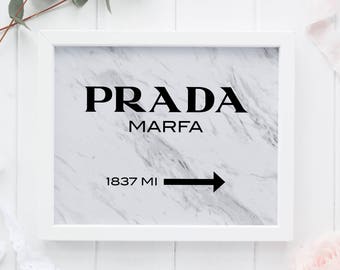 Prada Sign with Marble, Prada Marfa Marble, Prada Marfa Printable, Prada Marfa Poster, Prada Marfa Gossip Girl, Prada Wall Art, Tumblr Decor
