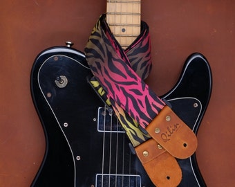Tiger Rainbow Guitar Strap