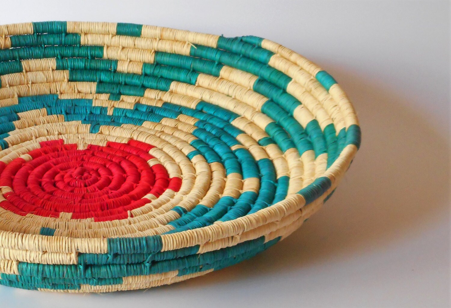 Woven Basket Boho Basket Home Decor Home Art Straw Bowl