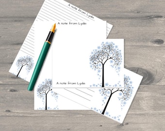 Winter tree letter writing set, letter writing paper set, letter writing stationary, letter writing paper, correspondence cards