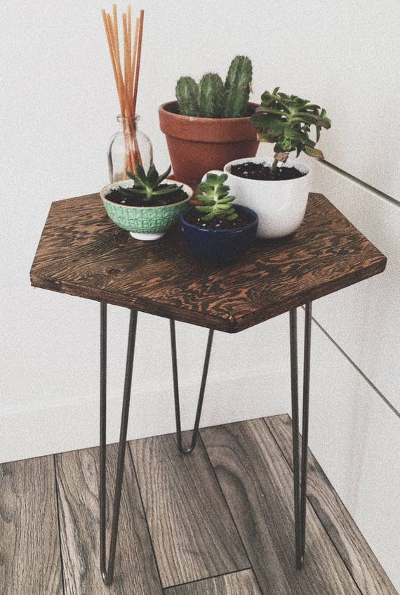 Items similar to Hexagon Side Table on Etsy