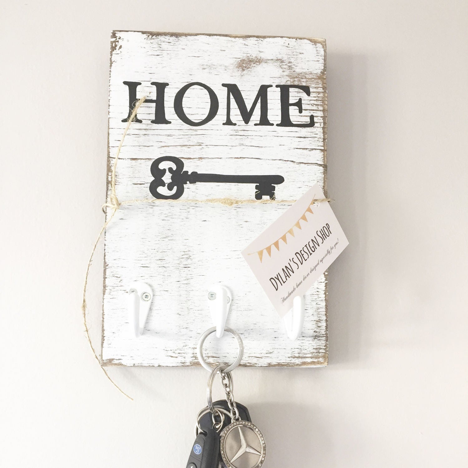 Wood Key Holder Home Sign