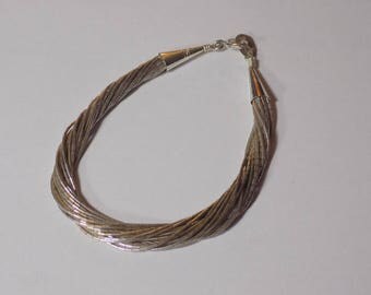 Beautiful silky sterling silver bracelet 7 inches long