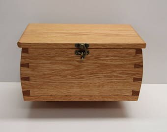 Wood Keepsake Box Oak Memory Dovetail Wood Keepsake Box Oak Memory Dovetail