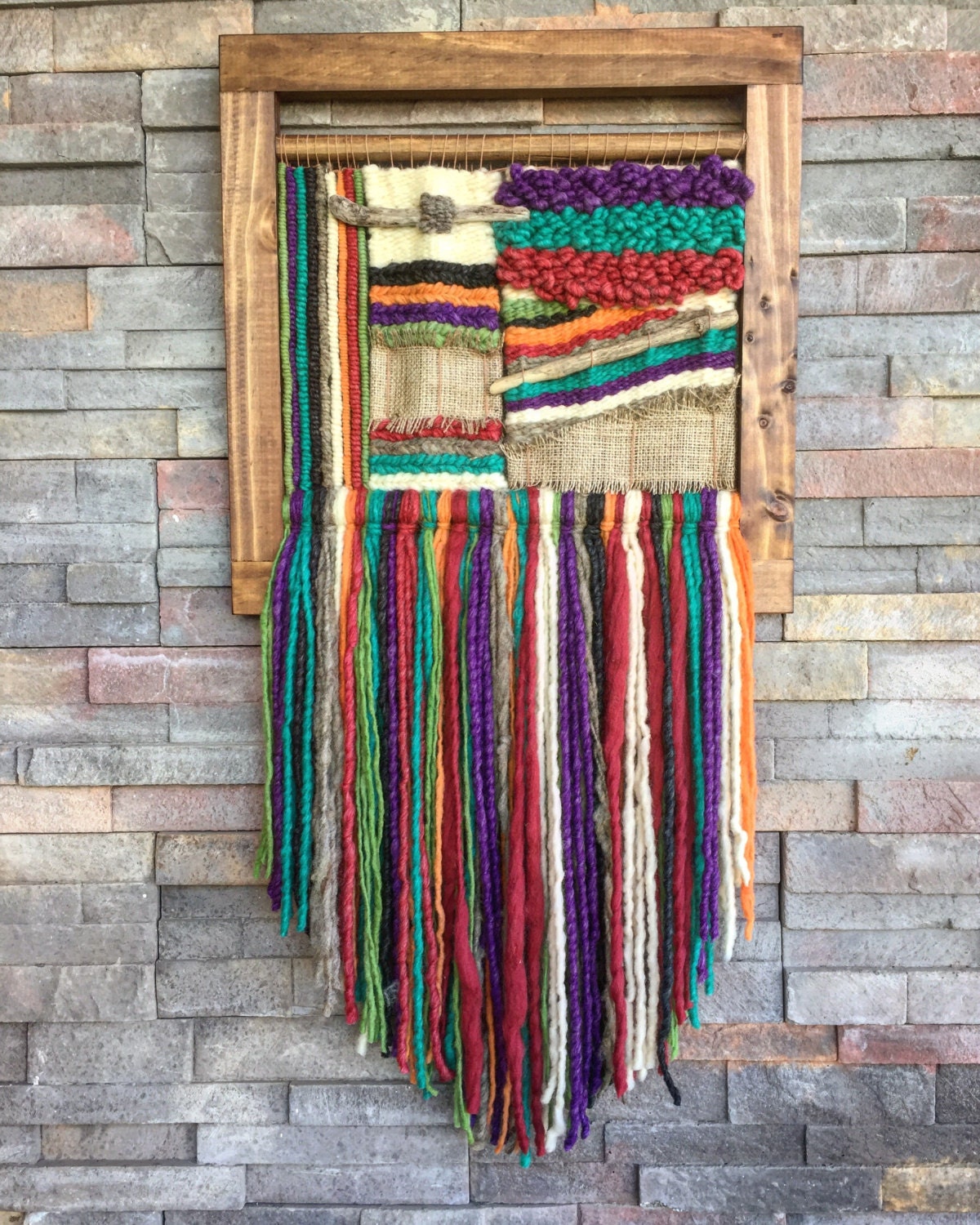 Woven wall hanging