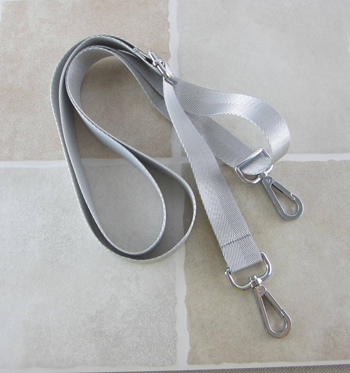 Light Grey Nylon Strap for Bag 2.5cm Wide Cross Body Strap
