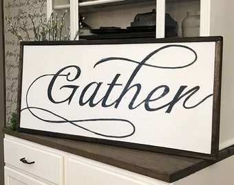 Wall Signs For Home framed gather sign | etsy Wall Signs For Home framed gather sign | etsy