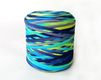 Neon Colorful bulky T-shirt yarn, recycled t shirt yarn, tshirt yarn, recycled cotton yarn, jersey yarn, tricot yarn, yarn for carpet, bulky