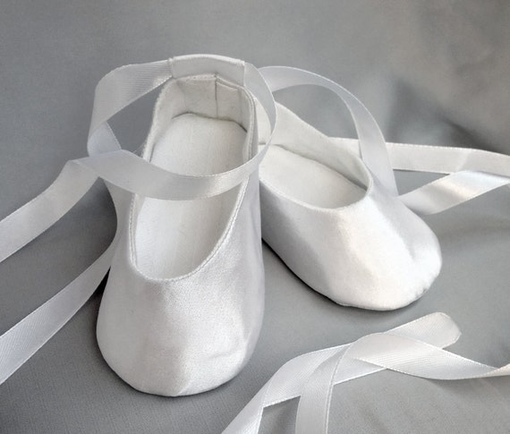 childrens white satin shoes