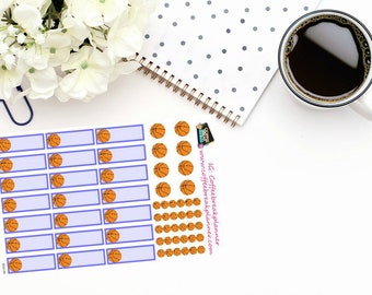 Planner Stickers| Basketball Stickers| Basketball Planner StickersS012-HV