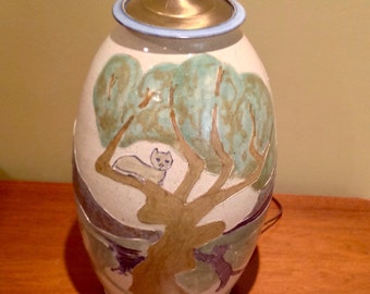 Vintage Hand Made Ceramic Lamp - 15% cupon with cupon: SUMMER15