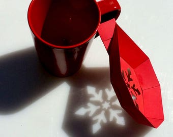 Coffee Artist™ Snowflake Cappuccino Stencil DIY Printable 3D Silhouette Cameo Papercraft Digital Download