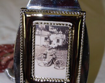 Repurposed Antique Electric Iron Photo Display Frame