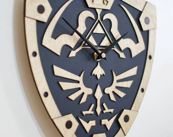 The Legend of Zelda inspired wall clock * Hylian shield * Ocarina of time