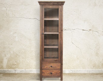 Bookcase, Display Cabinet, Book Shelves, Reclaimed Wood, Handmade, Rustic