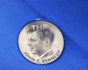 John F Kennedy campaign badge pinback Rare