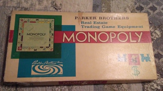 vintage 1960s monopoly board game