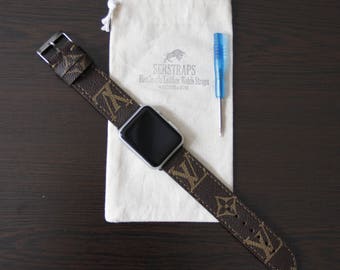 LV Monogram Straps, Apple wacth band, Apple straps, samsung watch straps