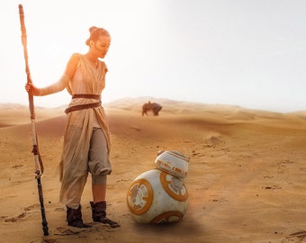 Complete Rey Staff 3d printed movie accurate