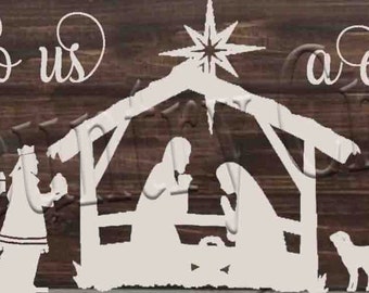 For unto us a child is born SVG, PNG, JPEG