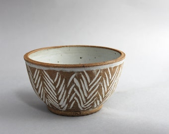 Ceramic Serving Bowl, Ceramic White Soup Bowl, Pottery Soup Bowl, Pottery White Bowl, Ready to ship