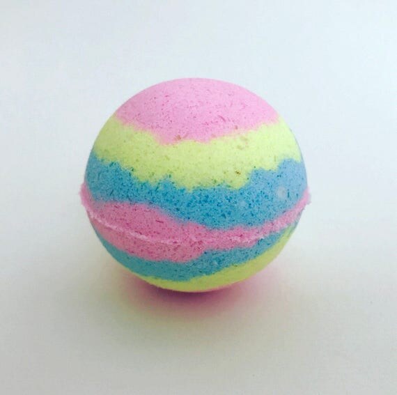 Items similar to 4 Spring Bath Bombs Pastel Multicolored Bath Bombs Glittery Bath Bombs