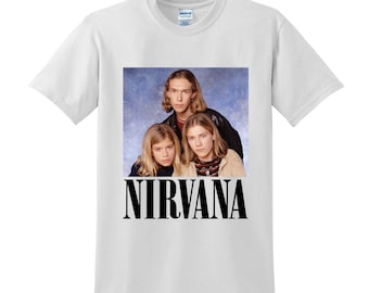 Nirvana / Hanson Parody Band T-shirt Funny Joke Cool Hipster Fashion 90's Boyband
