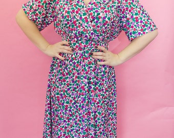 Beautiful pastel flower print tea dress
