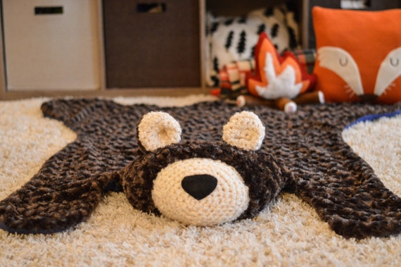 plush bear rug