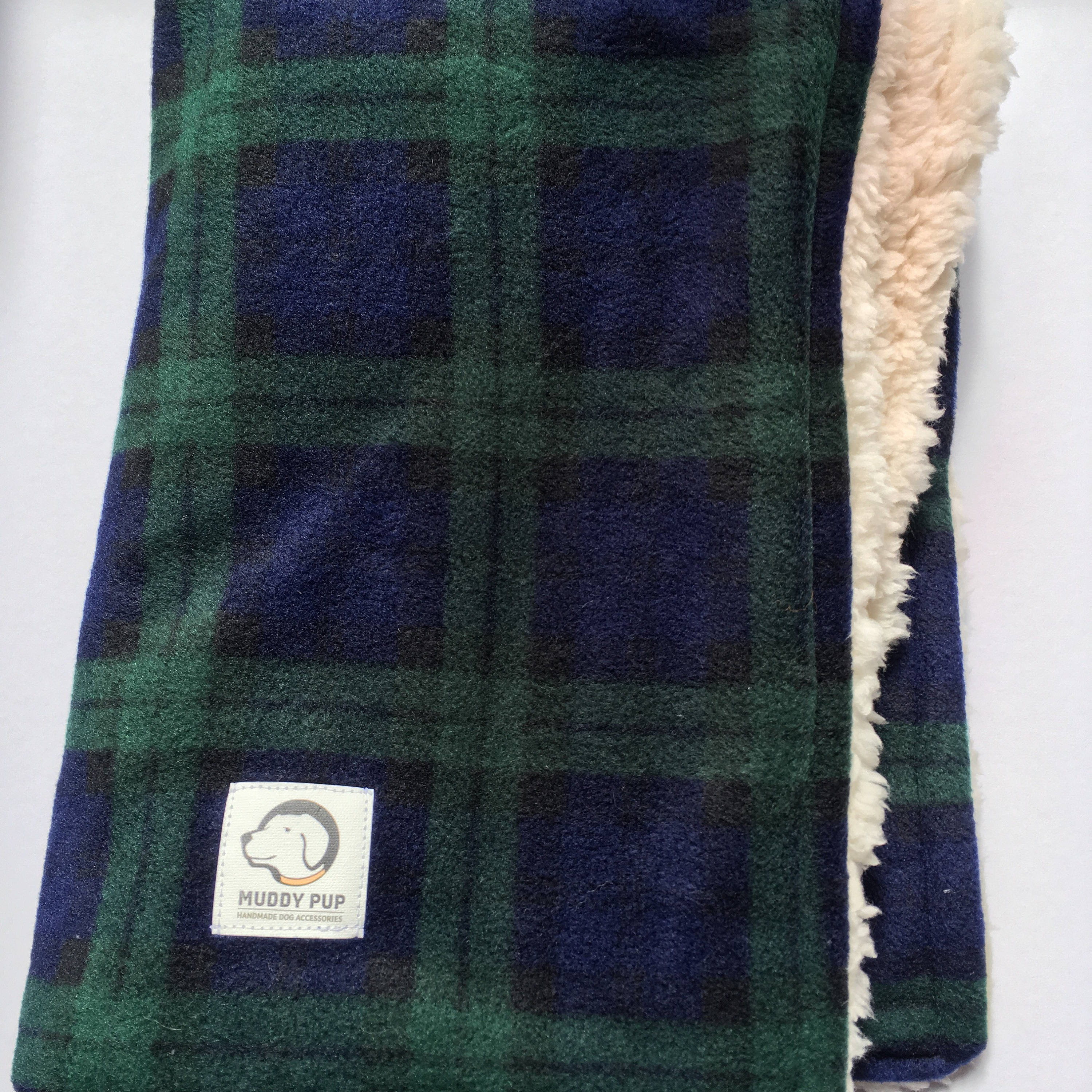 Luxury Dog Bed Tartan Dog Bed Cream Sherpa Fleece Blue And Green Polar Crate Liner Settee Cover Sofa Pet Blanket