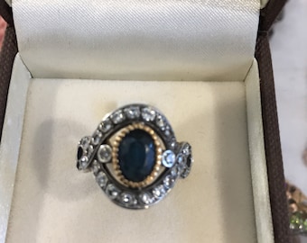 Sapphire and diamond ring