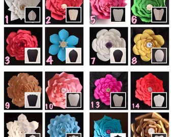 HARDCOPY Paper Flower Templates / Price is for ONE template style / Read Description / DIY paper flowers