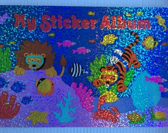 Vintage Sandylion Blank Underwater Glittery Sticker Album