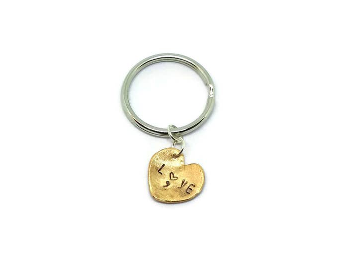 Love Heart Key Chain, Suicide Prevention, Mental Illness Awareness, Depression Awareness, Copper Heart Key Chain