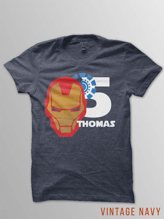 Iron Man Birthday Shirt kids Iron Man theme by ConchBlossom