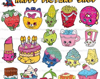 Shopkins SVG Cutting File in Svg, Eps, Dxf, and Jpeg Format for Cricut and Silhouette INSTANT DOWNLOAD