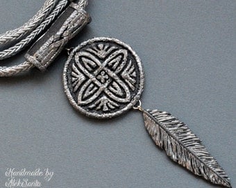 Celtic necklace Celtic pendant Celtic jewelry Boho necklace Boho pendant Boho jewelry Feather necklace Feather pendant Feather jewelry