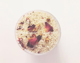 ROSE BODY SCRUB | Organic Sugar Scrub | Organic Rose Scrub | Vegan Body Scrub | Rose Scrub | Natural Body Scrub | Rose Body Polish