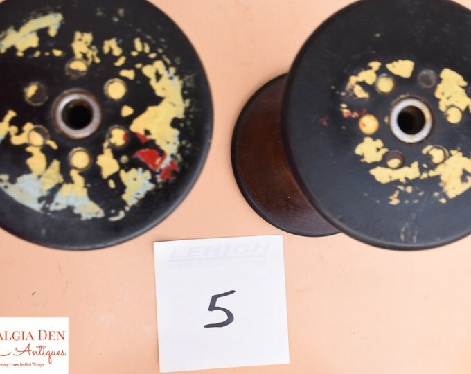 Vintage Wooden Spools | Industrial Textile Mill Salvage | Rustic Decor