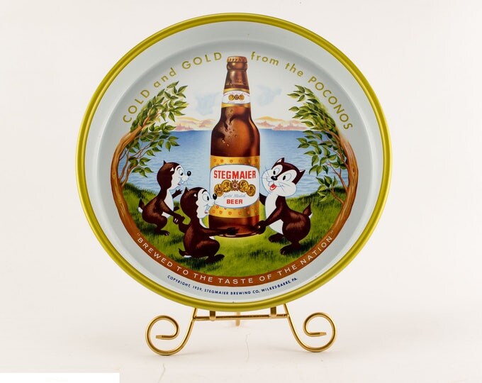 Stegmaier Beer Tray | Bar Serving Tray | Vintage Barware