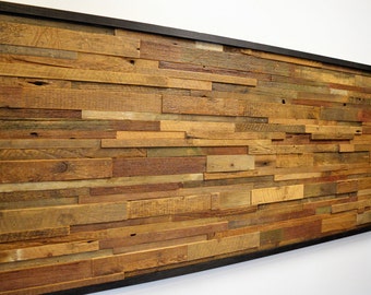 Reclaimed Barn Wood Wall Art (Horizontal Slats) FREE SHIPPING!