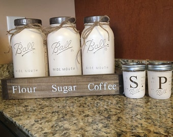 Mason Jar Canister Set Kitchen Storage Mason Jar Canister Set Kitchen Storage