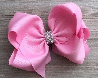 Pink Wonderland Lycra XL Hair Bow
