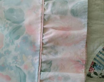 Vintage, Martha Stewart, Watercolor, Pastel, Roses (Standard) Pillow Case with Ruffle