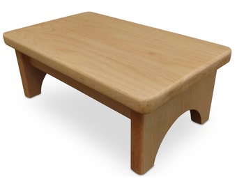 Items similar to Step Stool, Wooden, Wood, Alder, Stained, Large ...