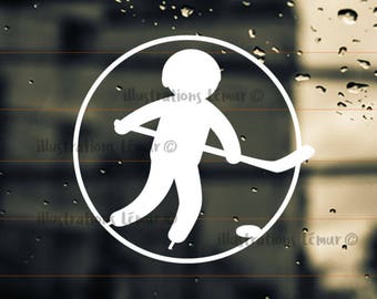 baby on bord-sticker- hockey player-car-windshield
