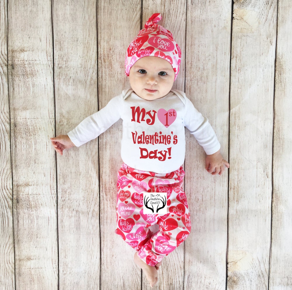 Girls First Valentine's Day Outfit My 1st Valentines Day